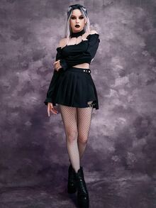 Áo nữ Lộ Lưng Nút Chuỗi Cắt ra Xù màu trơn Gợi cảm - màu đen - Xem 7