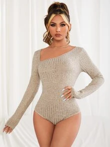 SHEIN BAE Damskie Body Prążkowana Dzianina Równy Codzienny