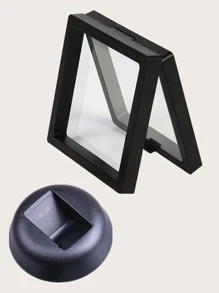 1set Multi-Color 3D Levitation Commemorative Coin Jewelry Display Stand, Collectible Figure Stand, Storage Box - Black - View 3