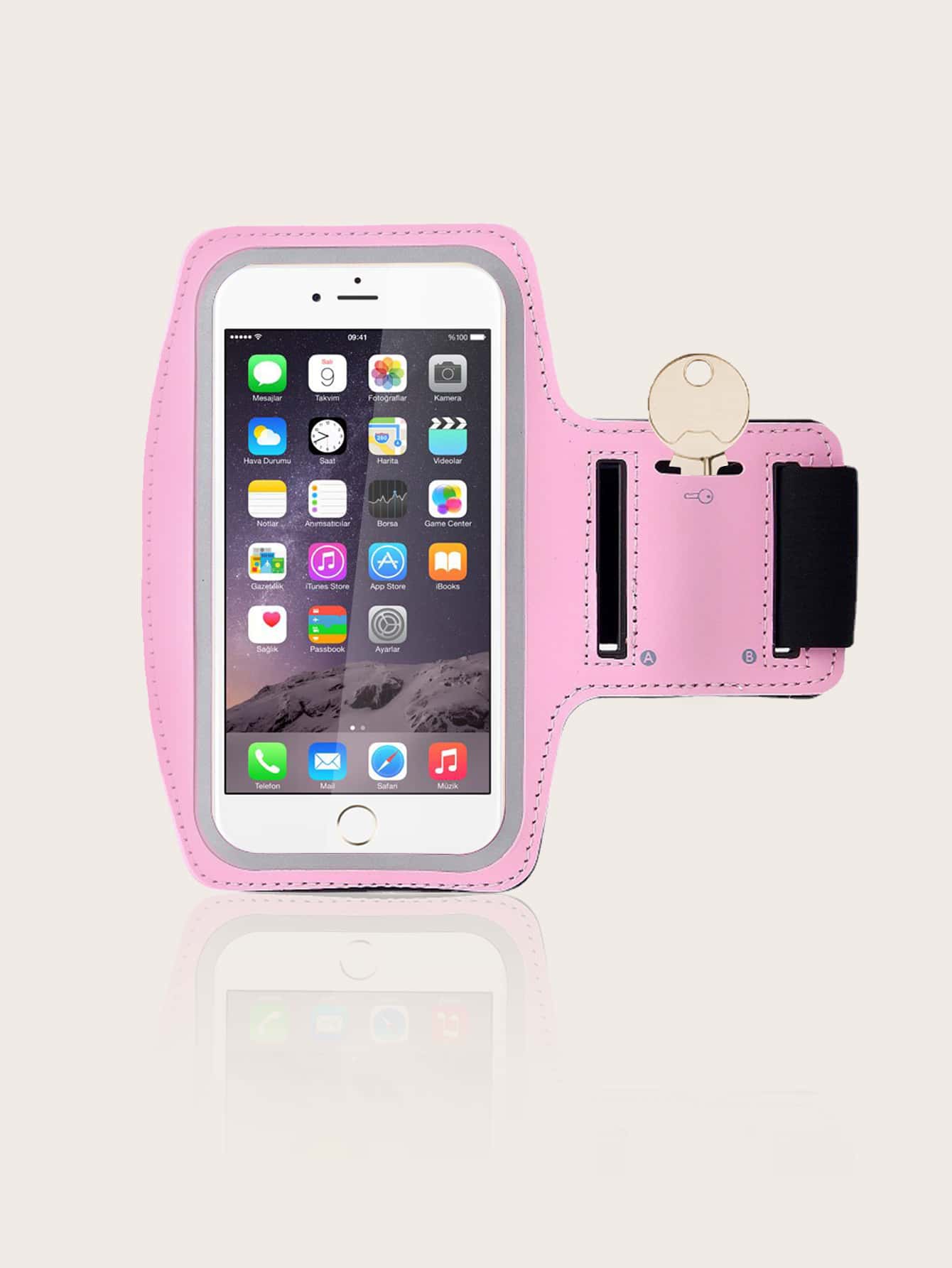 Sports Phone Arm Bag - Pink - View 1