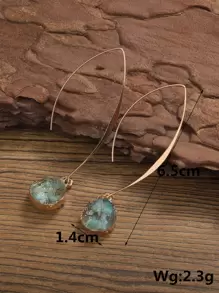 Resin Geometric Drop Earrings - Multicolor - View 2