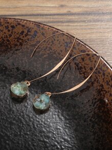 Resin Geometric Drop Earrings - Multicolor - View 4