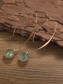 Resin Geometric Drop Earrings - Multicolor - View 5