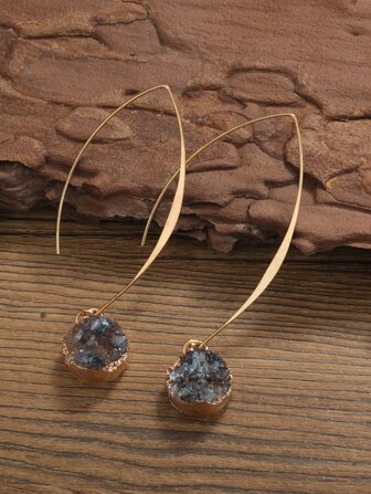 Harts geometriska hängande örhängen