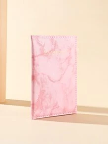 Estuche De Pasaporte Con Gráfico De Mármol, Portapaquetes De Pasaporte Para Suministros Escolares, Cosas De La Escuela Para Estudiantes, Cubierta De Pasaporte, Bolsa De Pasaporte, Bolsa De Viaje, Vuelo De Vuelo, Regreso A La Escuela Para Hombres Y Mujeres, Esenciales De Viaje, Accesorios De Viaje, Accesorios De Vacaciones Para La Temporada De Vacaciones - Rosa - Ver 2