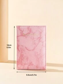 Estuche De Pasaporte Con Gráfico De Mármol, Portapaquetes De Pasaporte Para Suministros Escolares, Cosas De La Escuela Para Estudiantes, Cubierta De Pasaporte, Bolsa De Pasaporte, Bolsa De Viaje, Vuelo De Vuelo, Regreso A La Escuela Para Hombres Y Mujeres, Esenciales De Viaje, Accesorios De Viaje, Accesorios De Vacaciones Para La Temporada De Vacaciones - Rosa - Ver 4