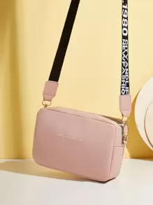 Túi Crossbody Nữ Lá thư Có thể điều chỉnh được Đúng mốt - Hồng - Xem 1