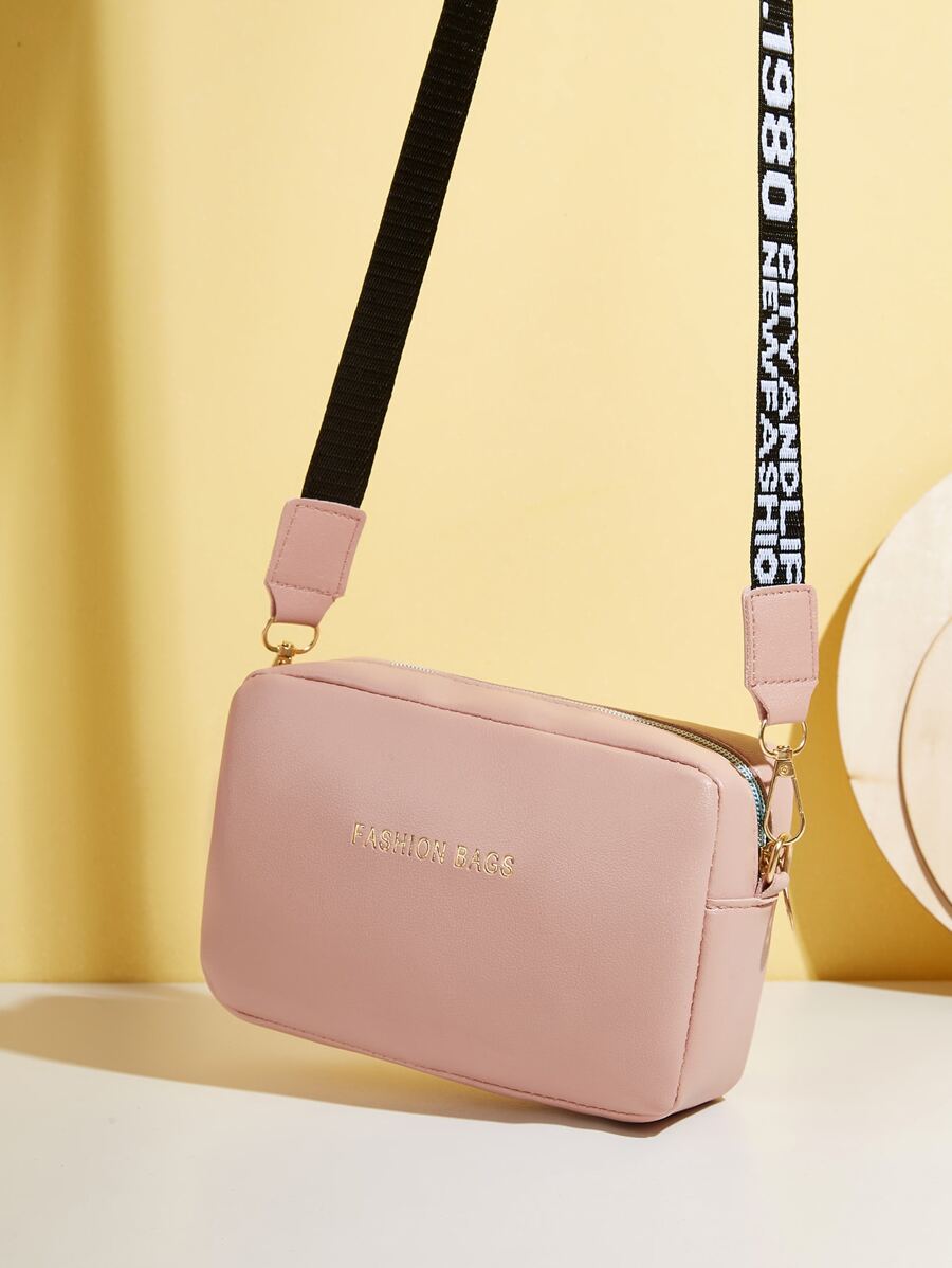 Túi Crossbody Nữ Lá thư Có thể điều chỉnh được Đúng mốt - Hồng - Xem 1