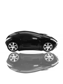 Black Car Shaped Wireless Mouse - Black - View 2