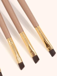 MAANGE 5pcs Double Head Eyebrow Brush Set, Makeup Tools With Soft Fiber For Easy Carrying, Brush For Travel, Eyebrow Brush, Eyeshadow Brush, Brush - Gold - View 5