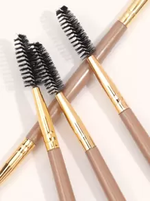 MAANGE 5pcs Double Head Eyebrow Brush Set, Makeup Tools With Soft Fiber For Easy Carrying, Brush For Travel, Eyebrow Brush, Eyeshadow Brush, Brush - Gold - View 6