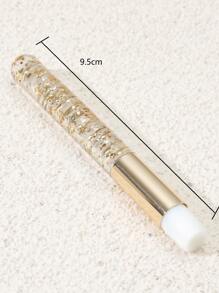 Facial Cleansing Brush, 1pc Eyelash Cleaning Nose Brush, Peel Off Blackhead Nose Cleansing Brush, Mousse Acne Micron Soft Bristle Brush, Eyelash Extensions Blackhead Brush Washing Brush Lash Cleanser - Gold - View 4