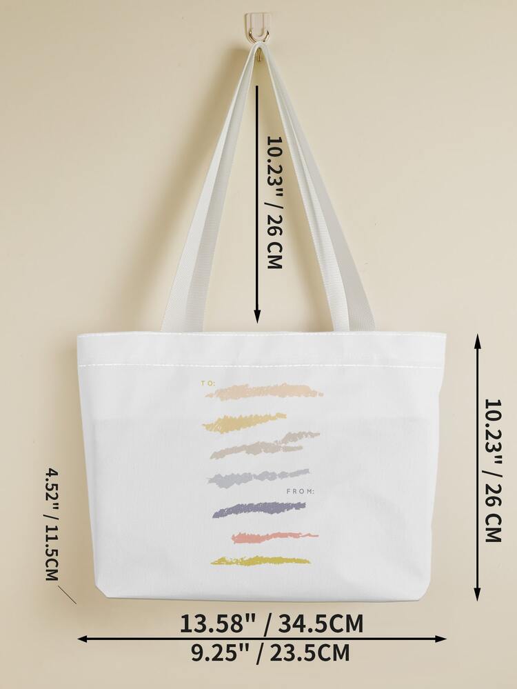 Bolsa de compras con estampado - Blanco - Añade 4