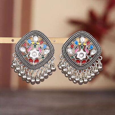 Round Ball Decor Drop Earrings