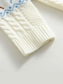 Cô gái mới biết đi Cardigans Nút phía trước Hình học Giải trí - Nhiều màu - Xem 3