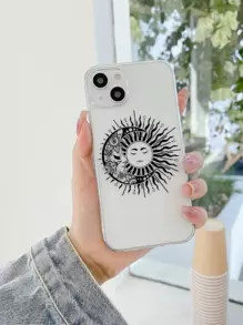 Funda de celular transparente sol & luna - transparente - Ver 1