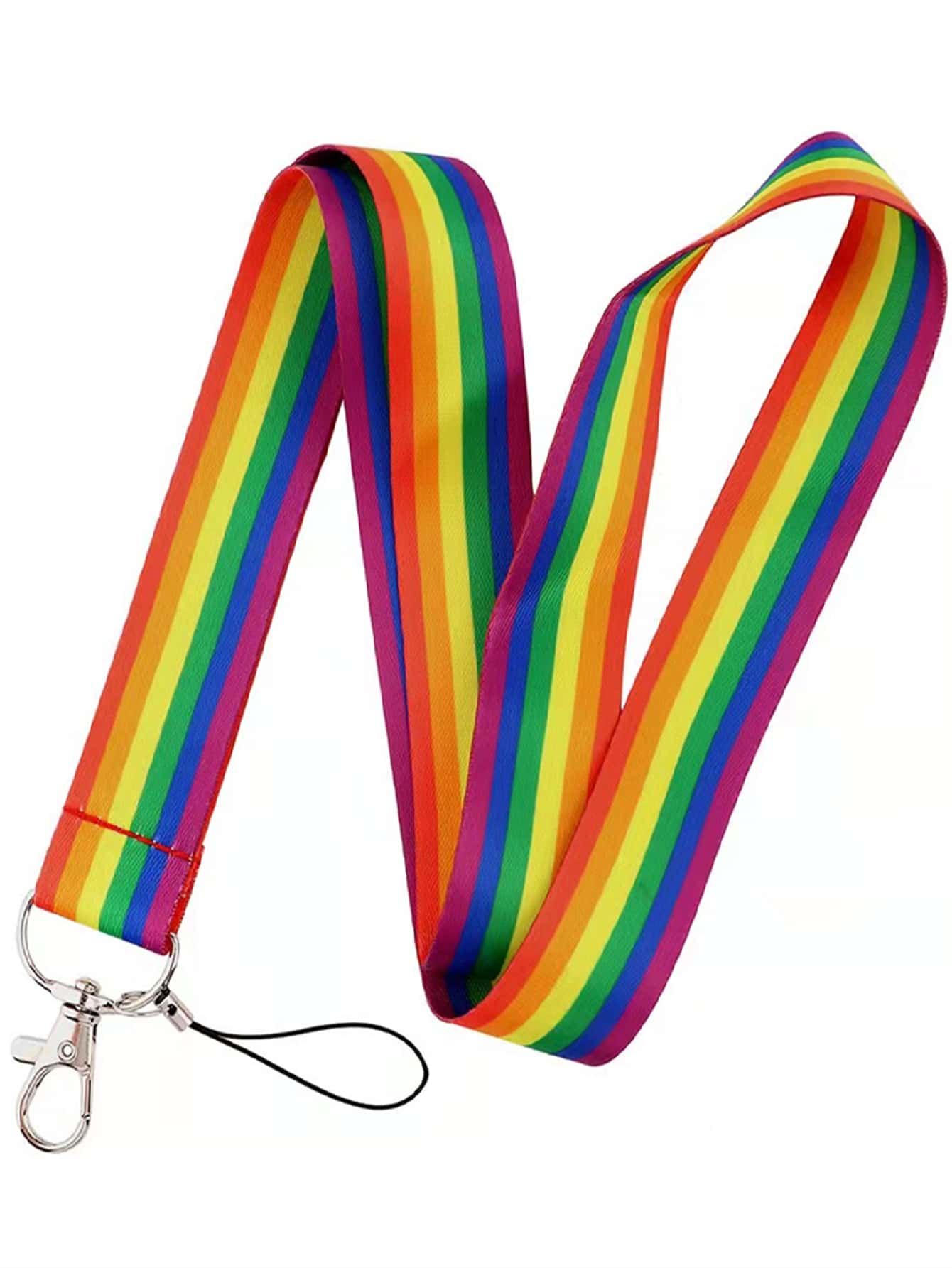 1pc LGBT Striped Print Lanyard - Multicolor - View 1