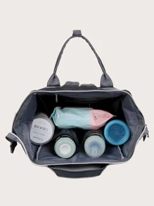 Vintage Solid Color Functional Backpack For Men And Women, Fashionable Water Resistant Business Casual Computer Backpacks, Large Capacity Multifunctional Handbag For Outdoors Travel, Multi-Pocket College Campus Schoolbag Commuting Purse - Multicolor - View 6