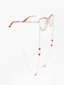 Chuỗi kính chi tiết giả ngọc trai không có kính đeo mắt - Nhiều màu - Xem 2