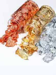 3 scatole Decorazioni per unghie in foglia d'oro, charm per unghie fai da te, gemme per unghie, forniture per unghie