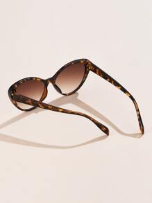 Gafas de sol de estilo ojo de gato para uso diario de mujeres - Multicolor - Ver 4