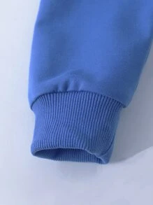 Áo nỉ bé trai Nhiệt đới Slogan Giải trí - Màu xanh lam - Xem 6