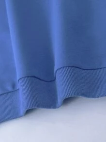 Áo nỉ bé trai Nhiệt đới Slogan Giải trí - Màu xanh lam - Xem 5