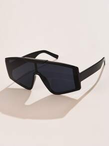 1 件女士时尚超大时尚眼镜，适合夏季海滩度假、户外、旅行 - 黑色 - 查看 4