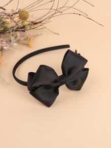 Toddler Girls Bow Decor Hair Hoop - Black - View 5