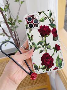 玫瑰樣式手機外殼附帶繩子 - 彩色 - 查看 3