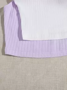 SHEIN EZwear 4 piezas top de tirantes tejido de canalé ribete en forma de lechuga - Multicolor - Ver 5