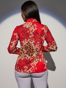Leopard And Baroque Print Shirt