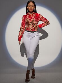 Leopard And Baroque Print Shirt