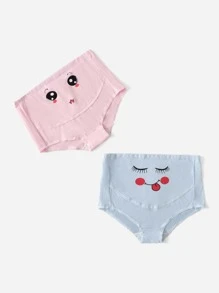 SHEIN 2 Packs Maternity Cartoon Graphic Panty - Multicolor - View 5