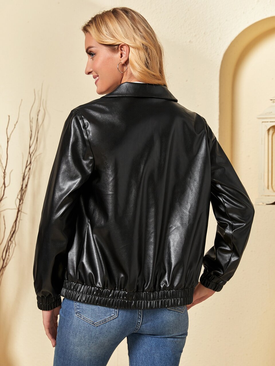 Dual Pocket Patent Jacket