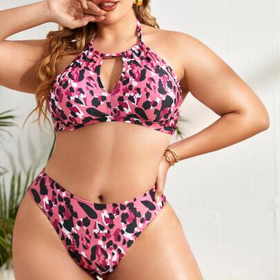 Plus Leopard Bikini Swimsuit