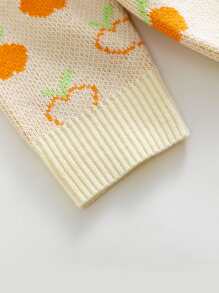 Toddler Girls Fruit Pattern Mock Neck Jumper - Multicolor - View 4