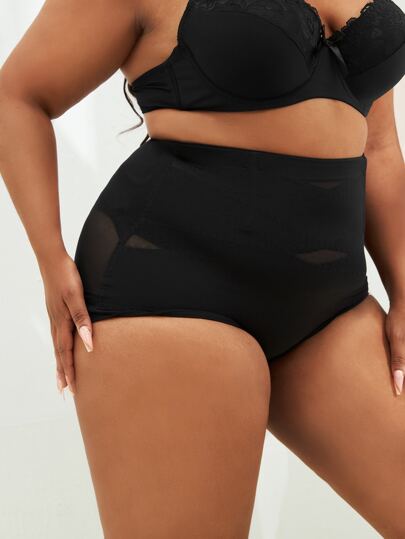 Plus Solid Shapewear Shorts
