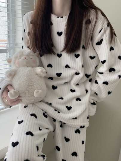 Honeyspot PJセット オールオーバーハート パターン プルッシュ