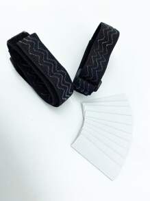 抗防滑織帶適用於高帶魔術貼背帶靴子 - 黑色 - 查看 2