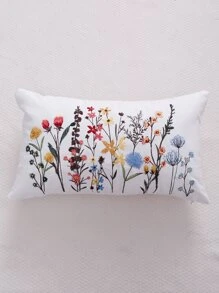 Miater Funda de almohada sin relleno planta con bordado - Multicolor - Ver 5