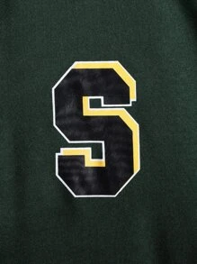 Manfinity Bộ hai mảnh Nam Túi Nút phía trước Khối Màu Lá thư Sẵn sàng - Màu xanh lá cây đậm - Xem 3