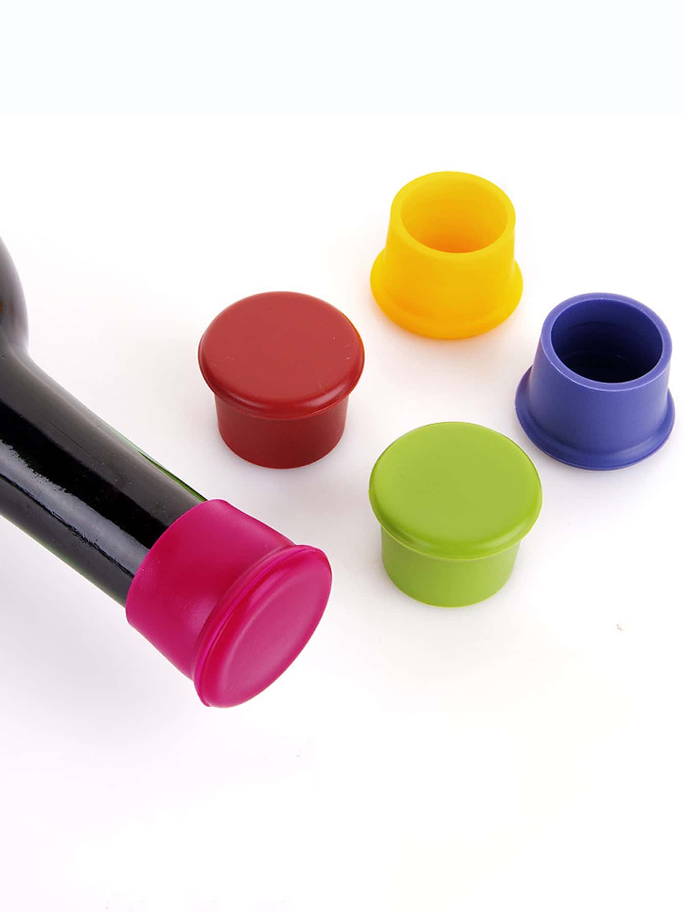 2 cái Nắp chai silicone màu ngẫu nhiên - Nhiều màu - Xem 1