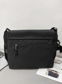 高中生 大学新生 多功能单肩包 单肩包 休闲包 男士徽章和补丁装饰 斜挎包，父亲节礼物，手提包 旅行、大学、户外、通勤用书包 斜挎包 单肩包 侧包 方形包 黑色节日包 夏季男士礼物 男士单肩包 男士包 斜挎包 侧包 返校 学校用品 秋季男士包 圆筒包 旧款 万圣节 圣诞节 - 黑色 - 查看 4