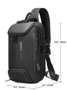 Fashion Chest Bag Anti-Theft Multi-Function Men Shoulder Bag Give Gifts To Men On Valentine's Day Fanny Pack Sling Bag School Bag High School Students University Freshman For Travel,College,Outdoors,Commute College Bag Fathers Day Gifts Summer Dad Halloween Gifts For Men Fall Christmas Scream Men Bag Belt Bag Travel Bag Sling Bag For Men Winter Christmas Gifts Bum Bag - Black - View 6