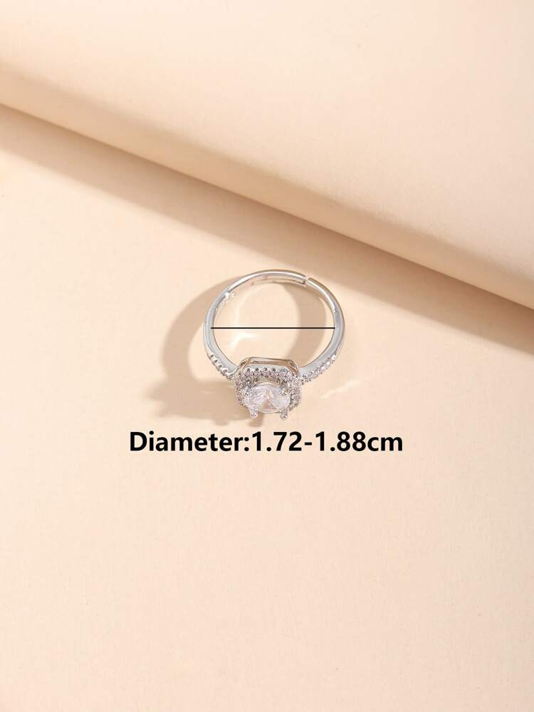 Women Elegant Cubic Zirconia Decor Ring