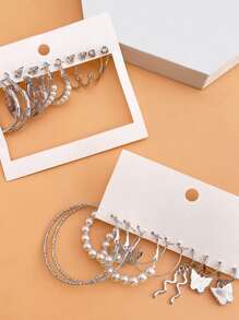 10đôi Đồ trang trí Ngọc Trai giả Hoa tai - Nhiều màu - Xem 3