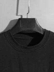 Manfinity Hombres Camiseta con estampado de slogan