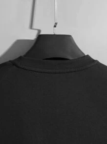 Manfinity Hombres Camiseta con estampado de slogan