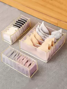 1 hộp đựng đồ lót, tủ quần áo tất nữ loại ngăn kéo, đồ lót áo ngực, hộp đựng lưới dày, đồ trang trí Halloween, trang phục Halloween, đồ trang trí mùa thu, đồ trang trí lễ hội - Màu be - Xem 1